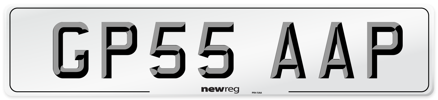 GP55 AAP Number Plate from New Reg